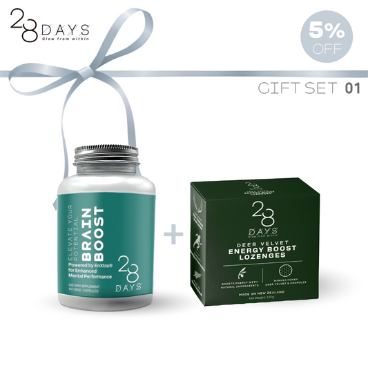 [GIFT SET 01. 5%추가할인]브레인 부스트 + 녹용 에너지 부스트 로젠지(30ea) 선물세트